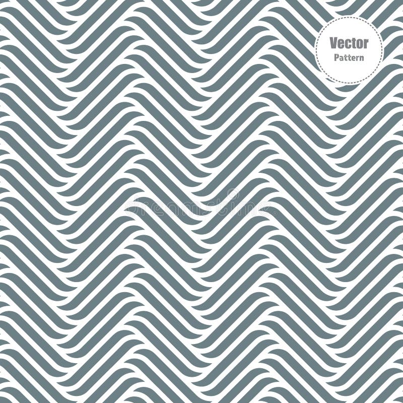 Seamless pattern with geometric waves. Endless stylish texture. Ripple monochrome background royalty free illustration