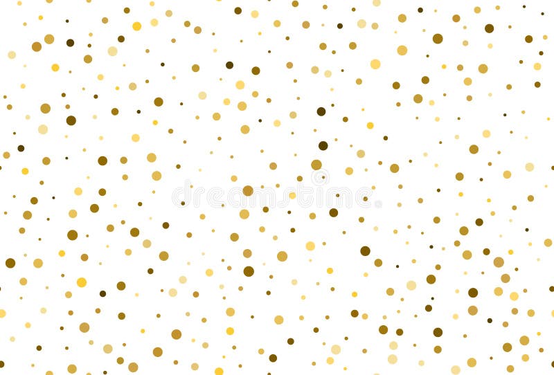 Seamless Pattern with Gold Polka Dot Confetti Stock Vector - Illustration  of metallic, boho: 190018579