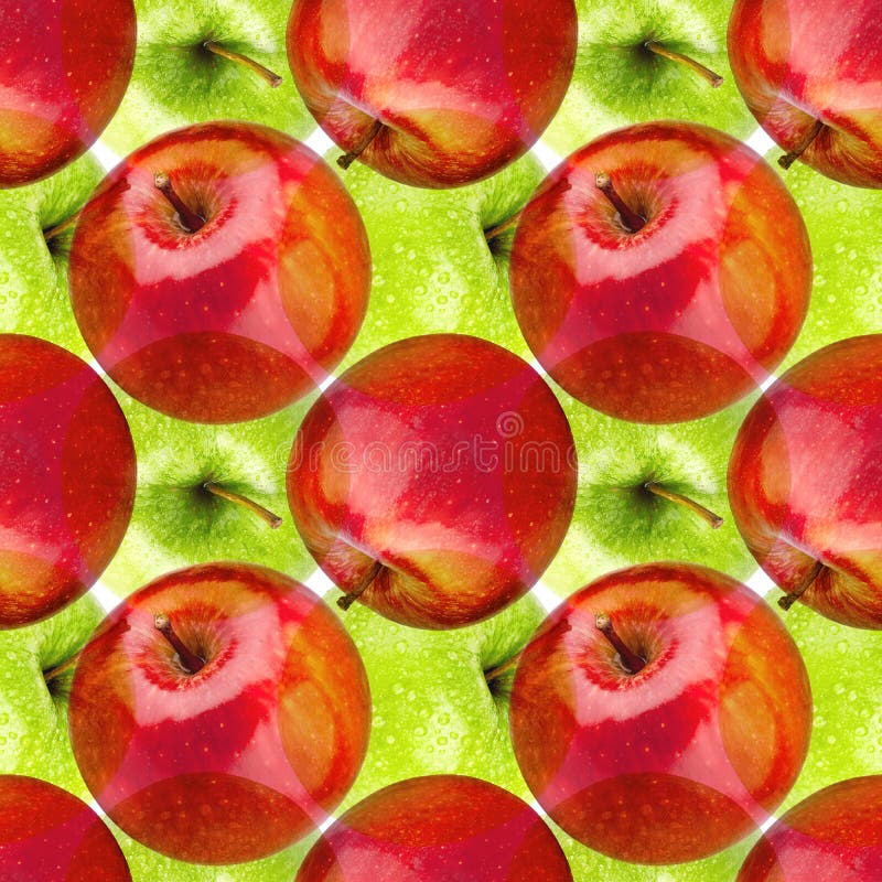 Seamless pattern green and red apples, abstract colorful apple repeating ornament, bright artistic fruits backdrop, fruity print. Seamless pattern green and red stock images Seamless pattern green and red apples, abstract colorful apple repeating ornament, bright artistic fruits backdrop, fruity print. Seamless pattern green and red stock images