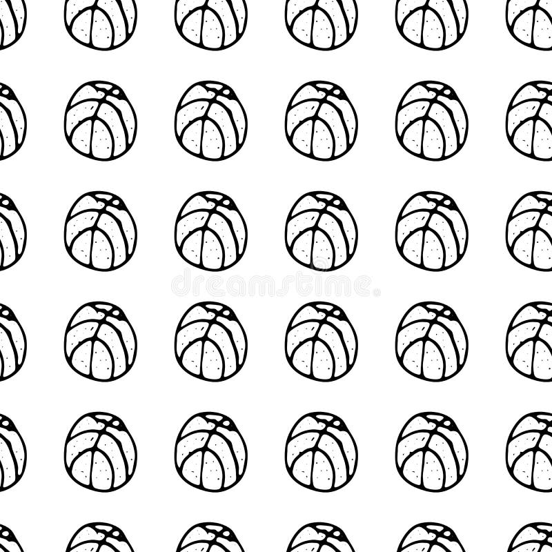 Seamless Pattern Hand Drawn Ball Doodle. Sketch Back To School, Icon ...