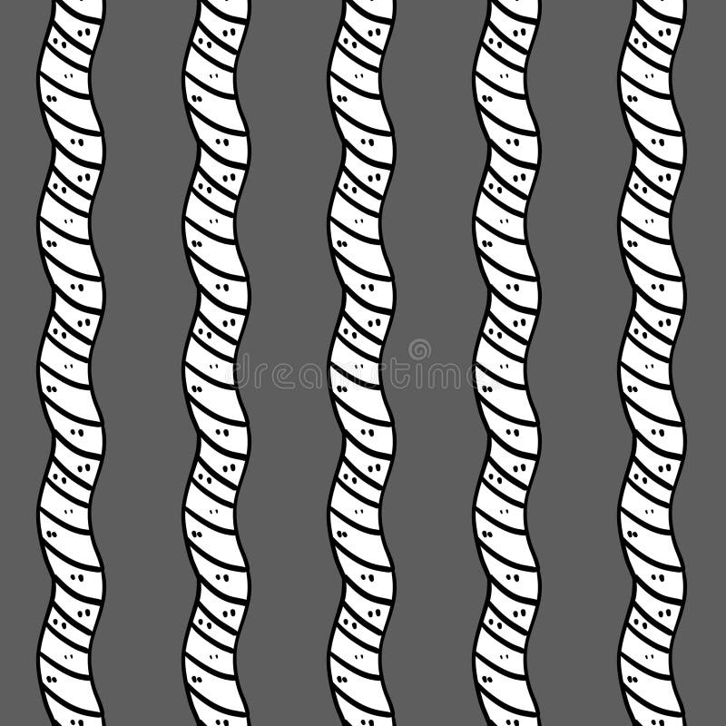 Seamless pattern of hand drawn rope vector illustration