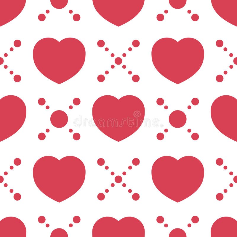 Seamless Pattern with Heart Stock Vector Illustration of heart, cover