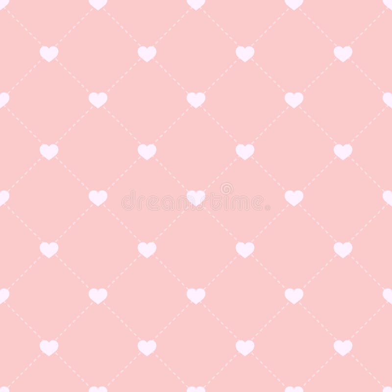 Seamless Pattern With Hearts And Dotted Stripes Valentine S Day Backdrop Pink Background With Hearts Stock Vector Illustration Of Flat Ornament