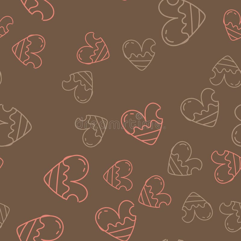 Seamless Pattern with Hearts for Valentine Day. Vector Stock Vector ...