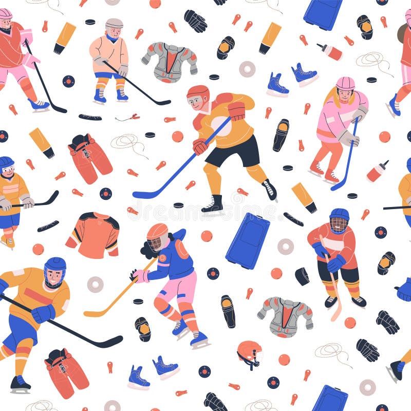 Ice hockey female equipment list Royalty Free Vector Image