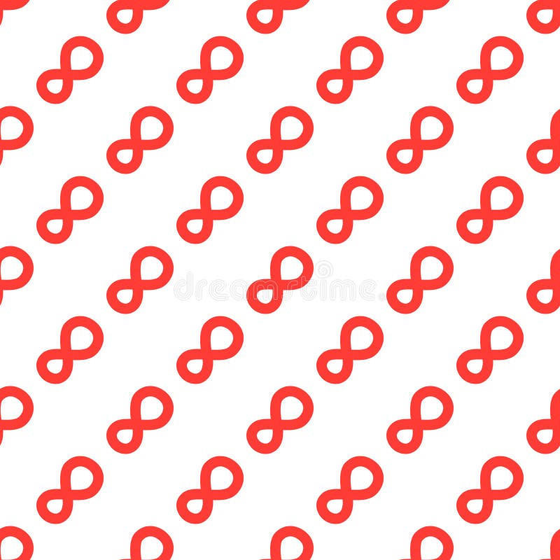 Seamless pattern with infinity symbol. Stylized geometric pattern. Stock vector illustration isolated on white background royalty free illustration