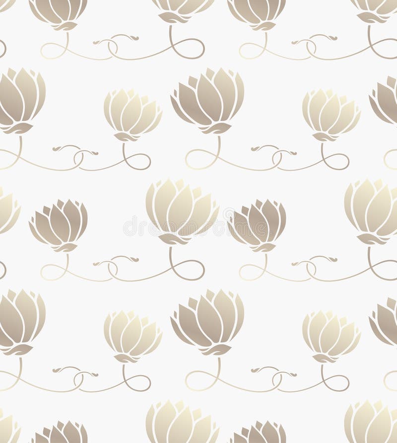 Seamless pattern with lotus