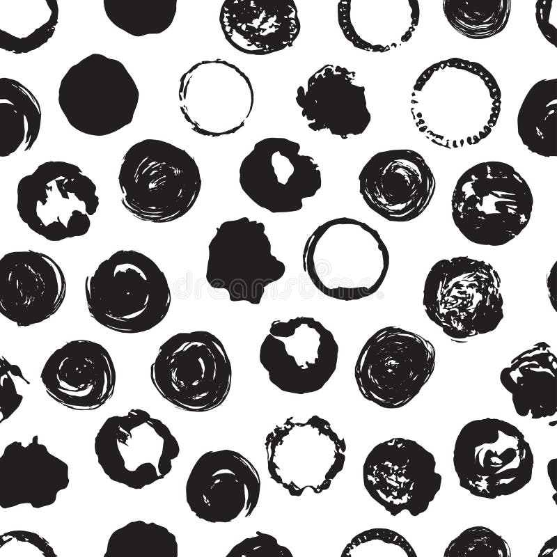 Vestor grunge round spots seamless pattern royalty free illustration