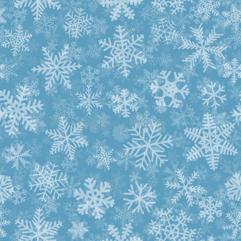 Download Seamless Pattern Of Many Layers Of Snowflakes Stock Vector ...