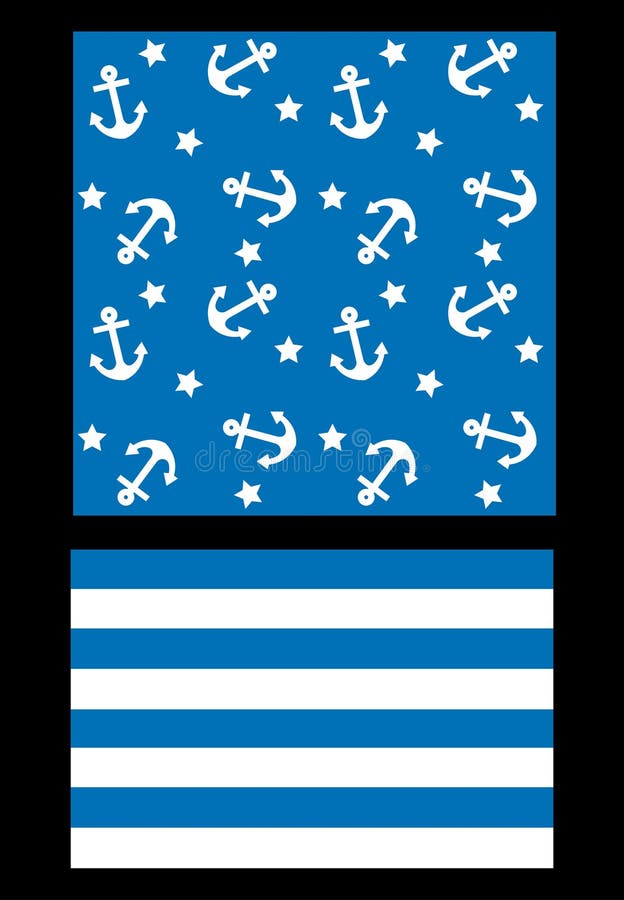 Seamless pattern marine theme vector illustration