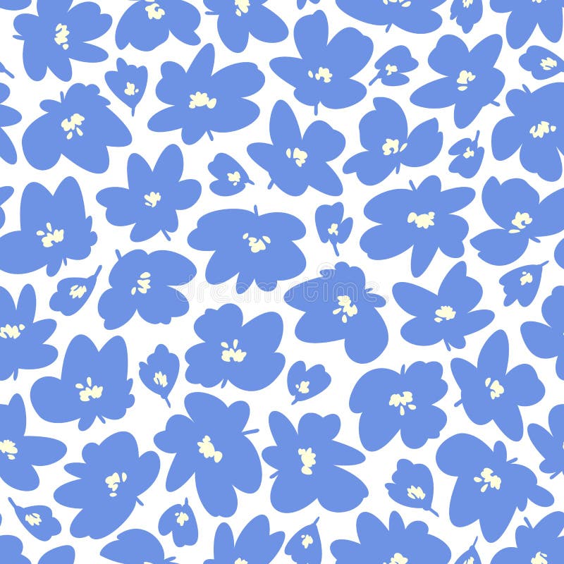 Seamless pattern material of an abstract flower vector illustration