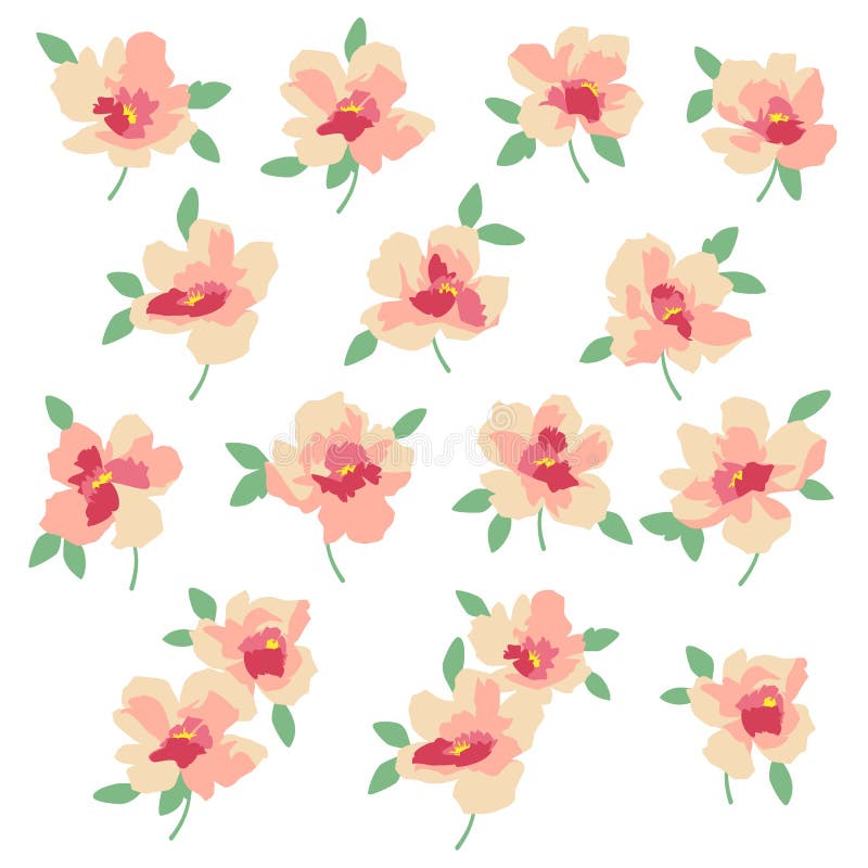 Seamless pattern material of an abstract flower vector illustration