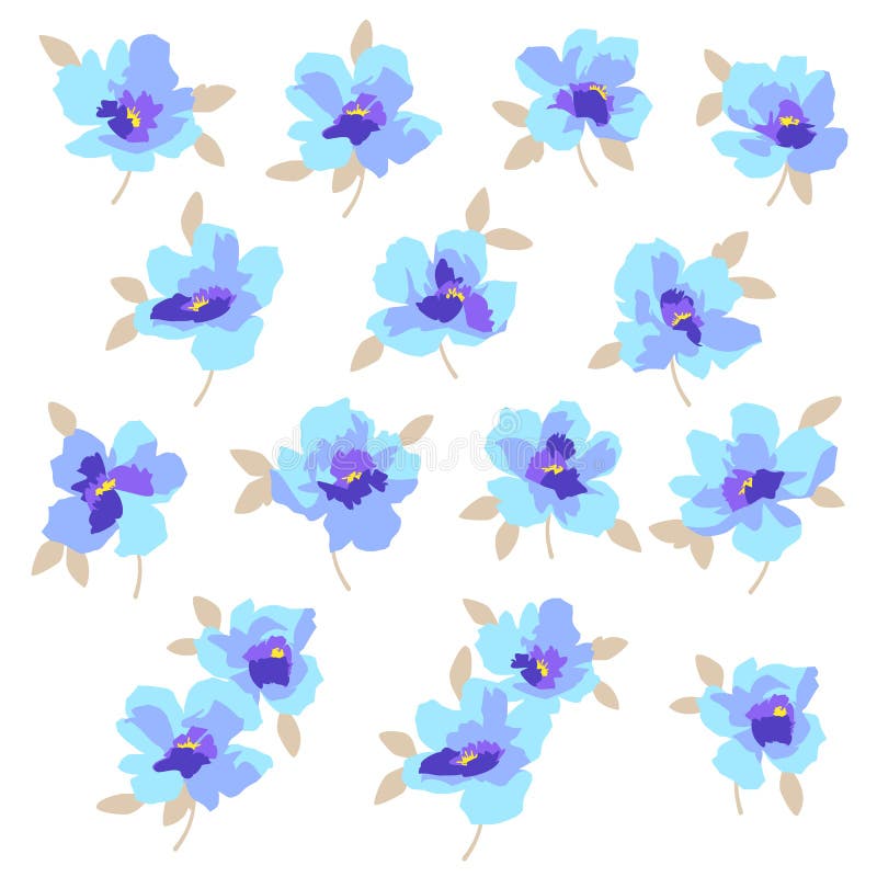 Seamless pattern material of an abstract flower stock illustration