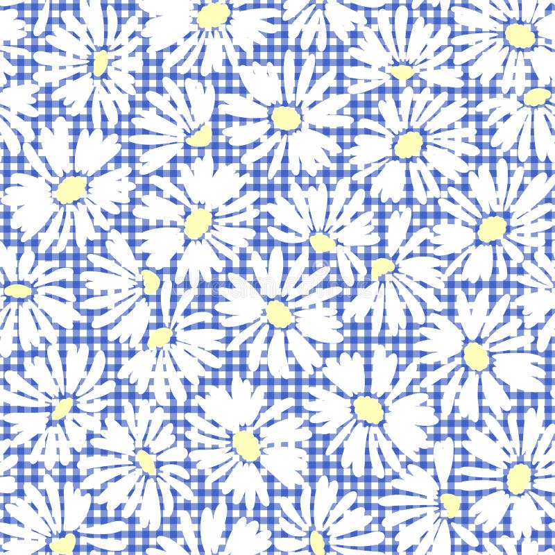 Seamless pattern material of an abstract flower vector illustration