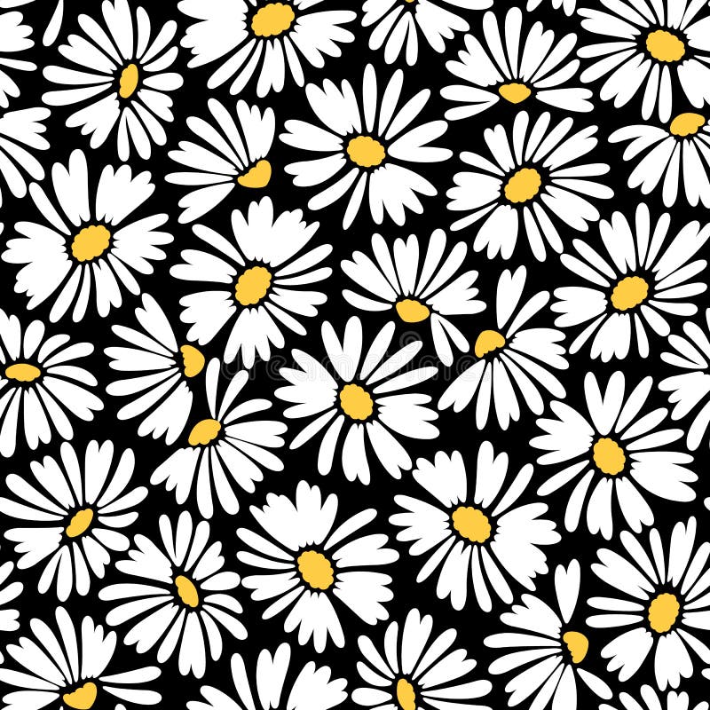 Seamless pattern material of an abstract flower stock illustration