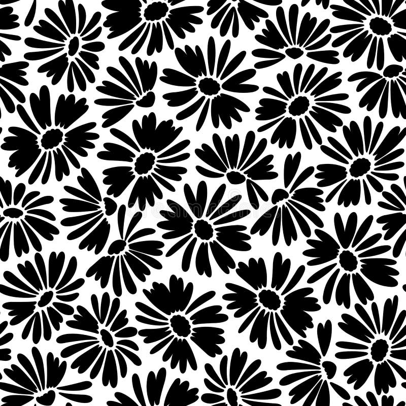 Seamless pattern material of an abstract flower vector illustration