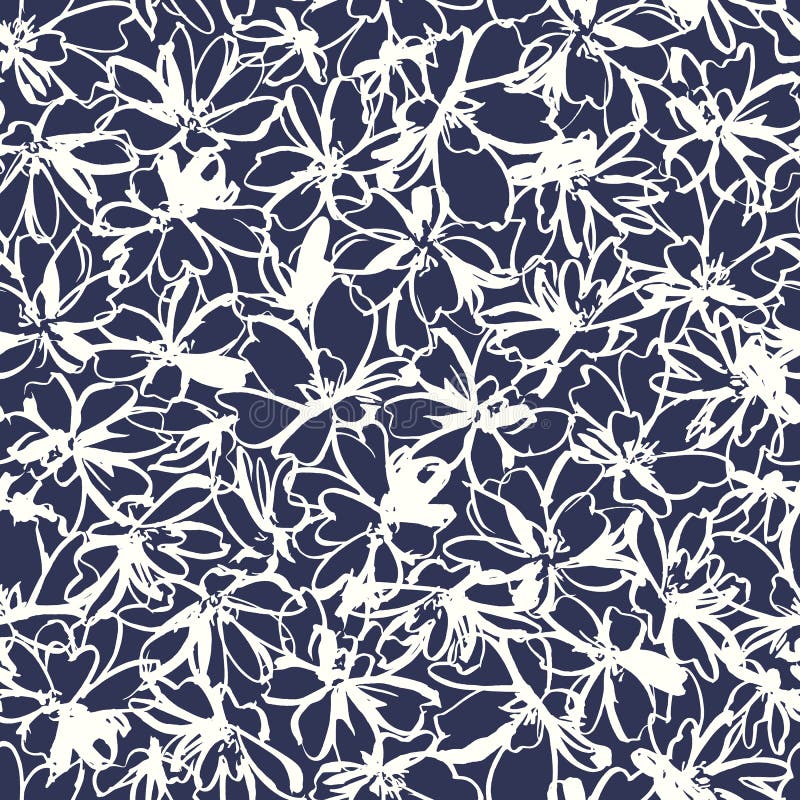Seamless pattern material of an abstract flower royalty free illustration