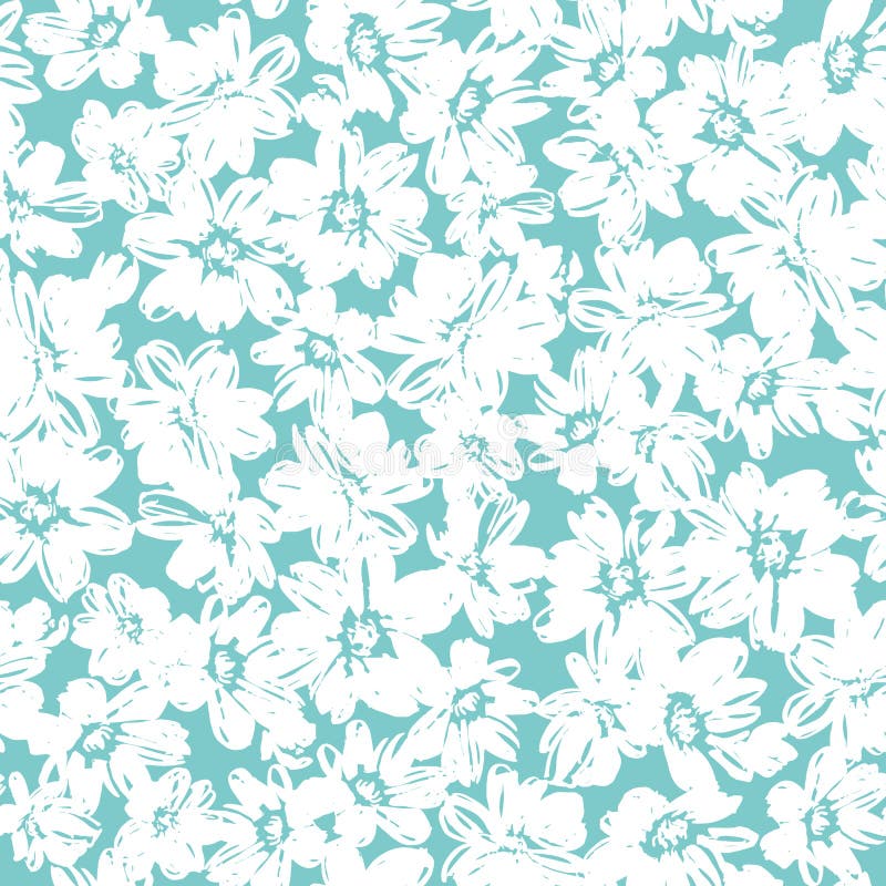 Seamless pattern material of an abstract flower vector illustration