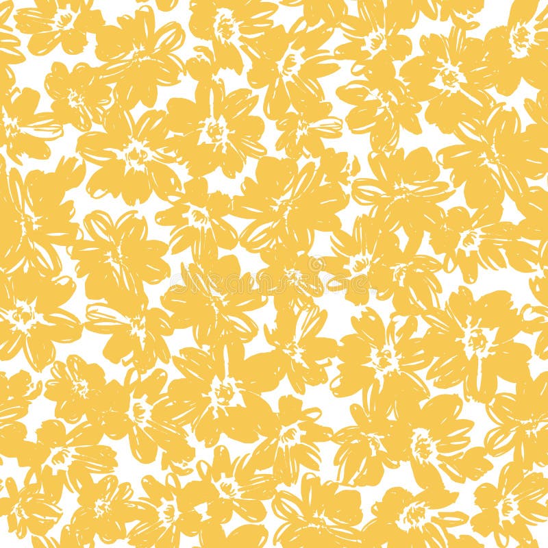 Seamless pattern material of an abstract flower stock illustration
