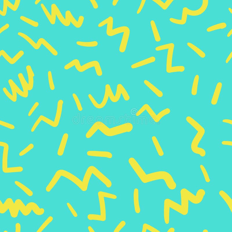 Seamless pattern in memphis style 1 vector illustration