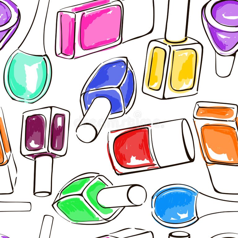 Nail Polish Bottle Drawing Stock Illustrations – 1,818 Nail Polish
