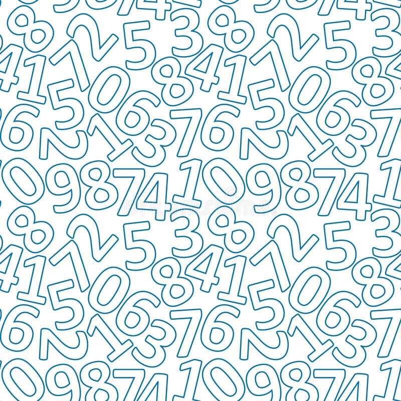 Seamless pattern with numbers royalty free illustration