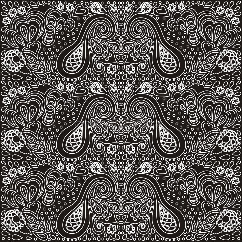 Bandana-black stock vector. Illustration of black, handkerchief - 10884848