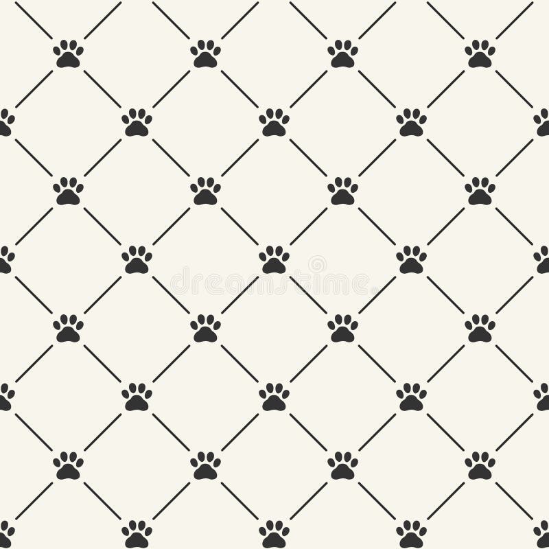 Seamless pattern with paw prints stock illustration Seamless pattern with paw prints stock illustration
