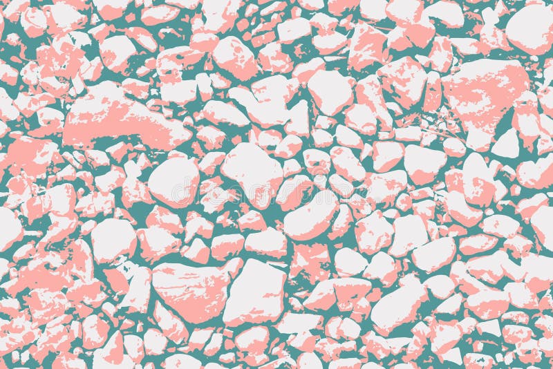 Seamless pattern, pink natural stones on a dark background, vector illustration royalty free illustration