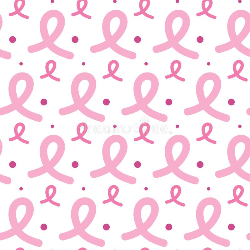 Pink Ribbons Breast Cancer Awareness Supportive words Pattern