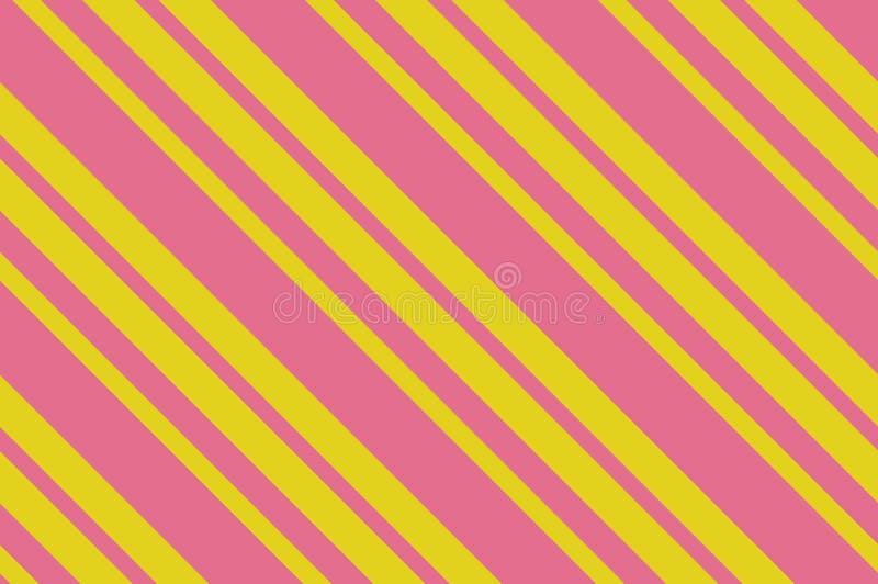 Seamless Pattern. Pink Stripes on Yellow Background Stock Vector