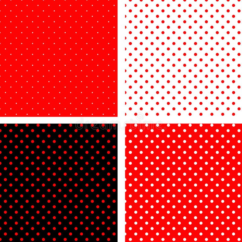 Seamless pattern pois red and black