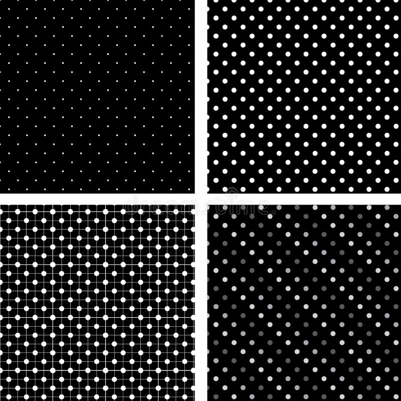 Seamless pattern pois white and black