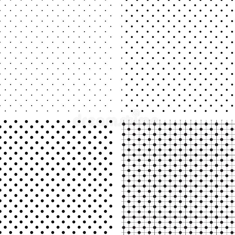 Seamless pattern pois white and black