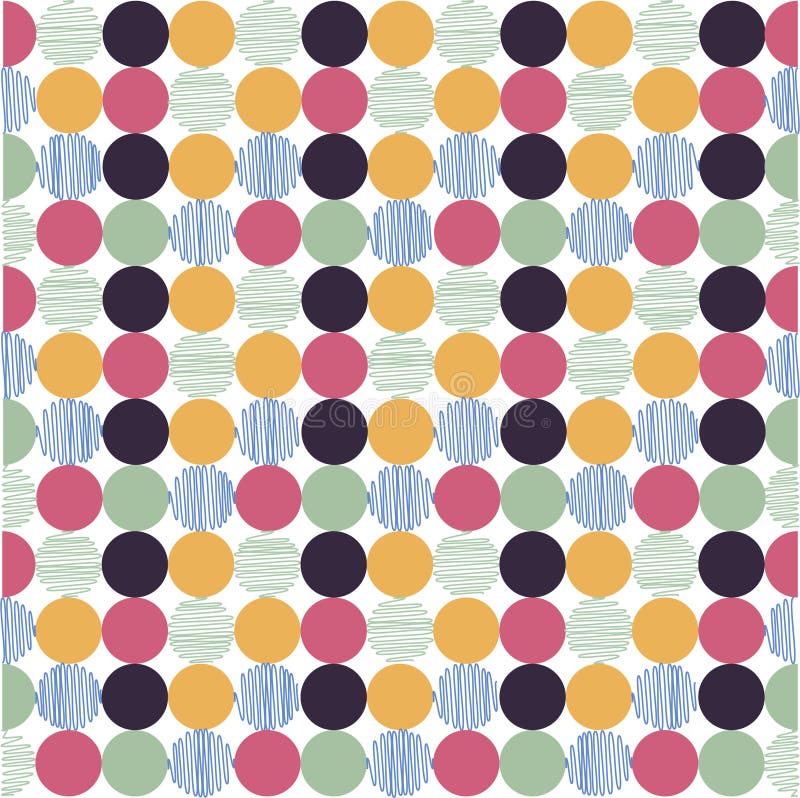 Blue Yellow Polka Dot Background Stock Illustration Illustration of