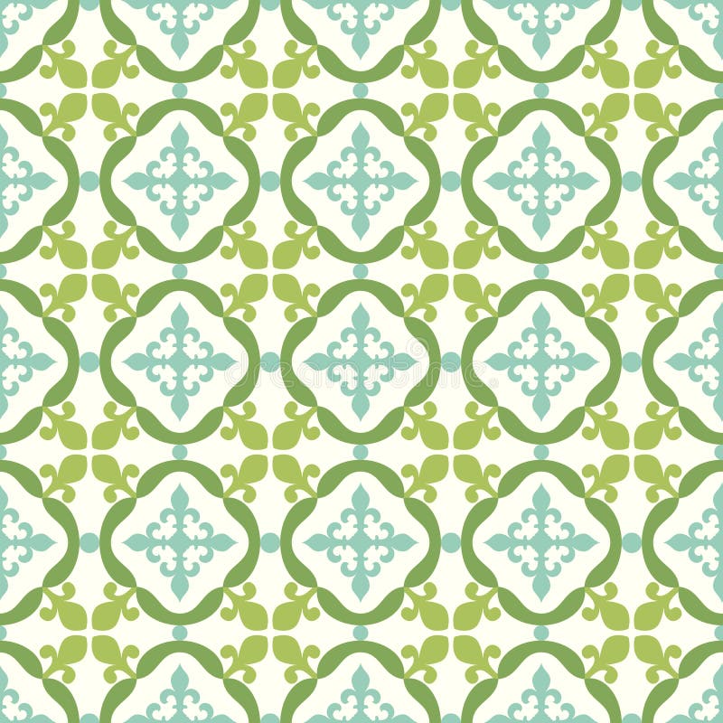 Seamless Pattern Ceramic Tile Design Stock Vector - Illustration of ...