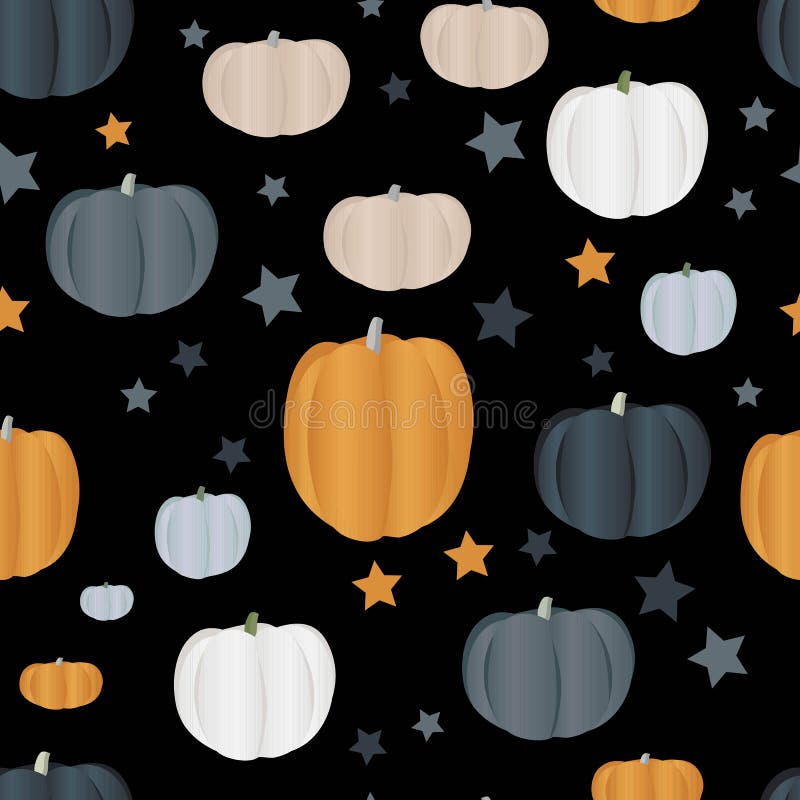 Seamless pattern with pumpkins of different colors. Autumn harvest. Healthy food. Textile design royalty free illustration Seamless pattern with pumpkins of different colors. Autumn harvest. Healthy food. Textile design royalty free illustration