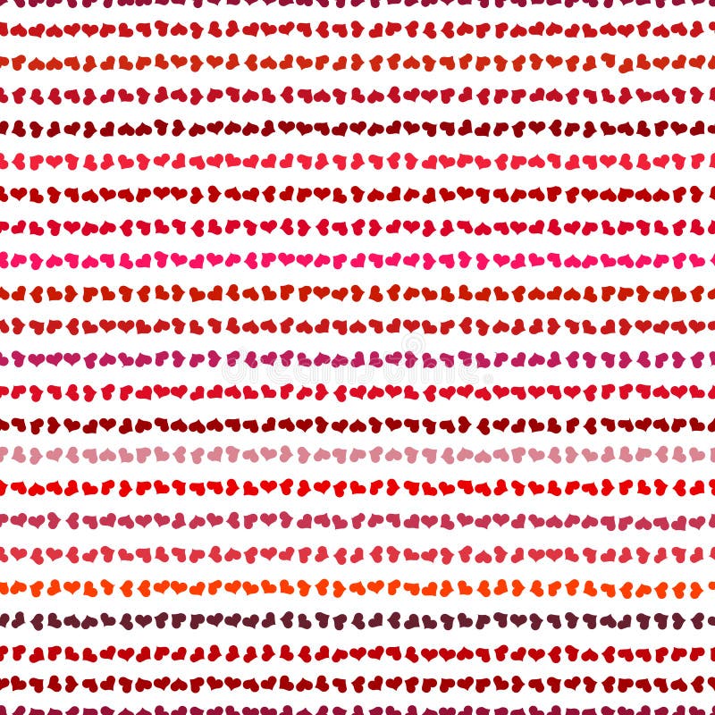Seamless pattern with red hearts. Swirling red hearts on a white background royalty free illustration Seamless pattern with red hearts. Swirling red hearts on a white background royalty free illustration