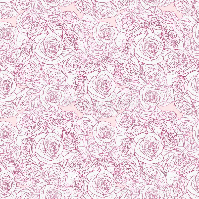 Seamless pattern with roses