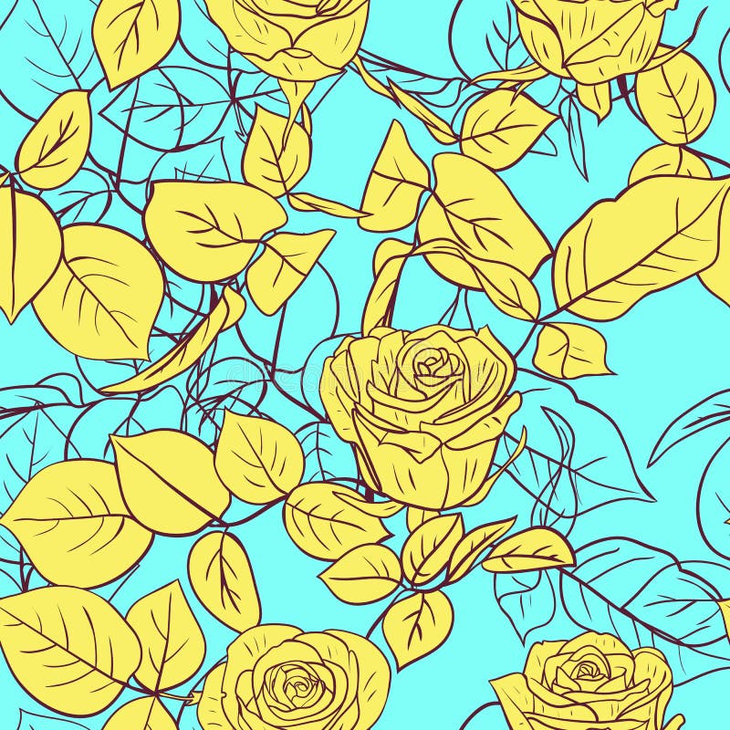 Seamless pattern with roses