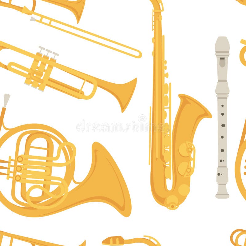 French Horn Musical Notes Stock Illustrations 169 French Horn Musical