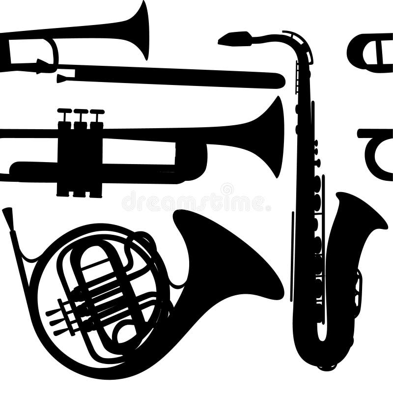 French Horn Musical Notes Stock Illustrations 141 French Horn Musical