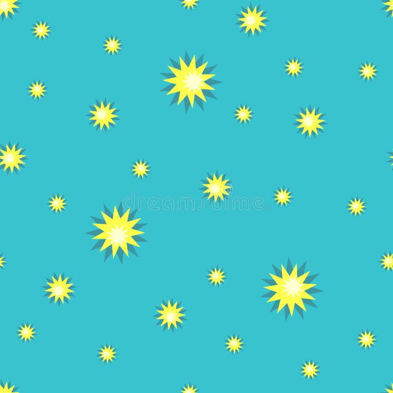 Seamless pattern with stars on a blue background. Vector royalty free illustration