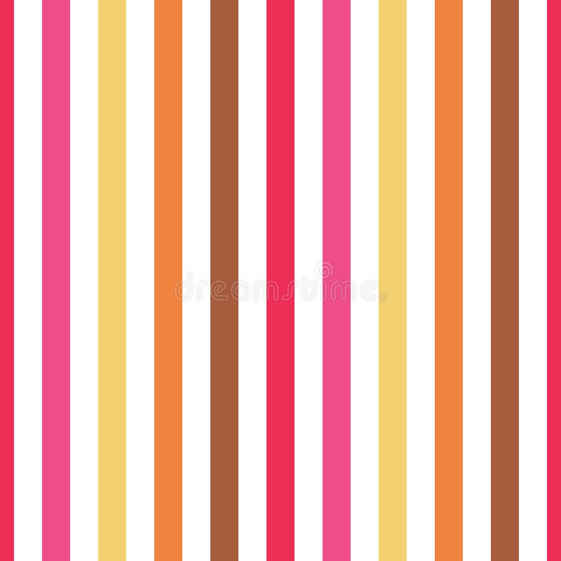 Seamless pattern stripe pink, red, brown, yellow colors. Vertical pattern stripe abstract background vector illustration