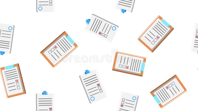 Seamless pattern texture of endless repeating paper sheets of paper contracts with tablets for papers on white background. royalty free illustration Seamless pattern texture of endless repeating paper sheets of paper contracts with tablets for papers on white background. royalty free illustration