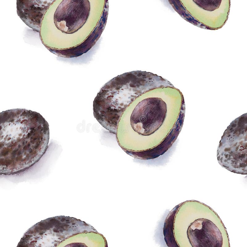 Seamless pattern texture of freshripe haas avocado