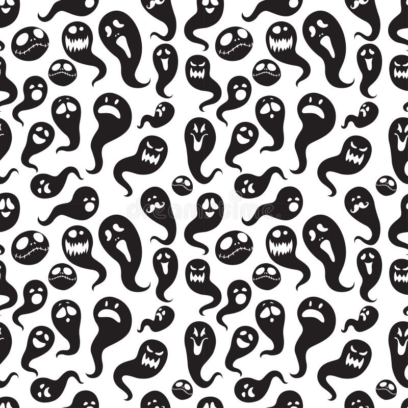 Halloween Pattern with Magic Symbols Stock Vector - Illustration of ...