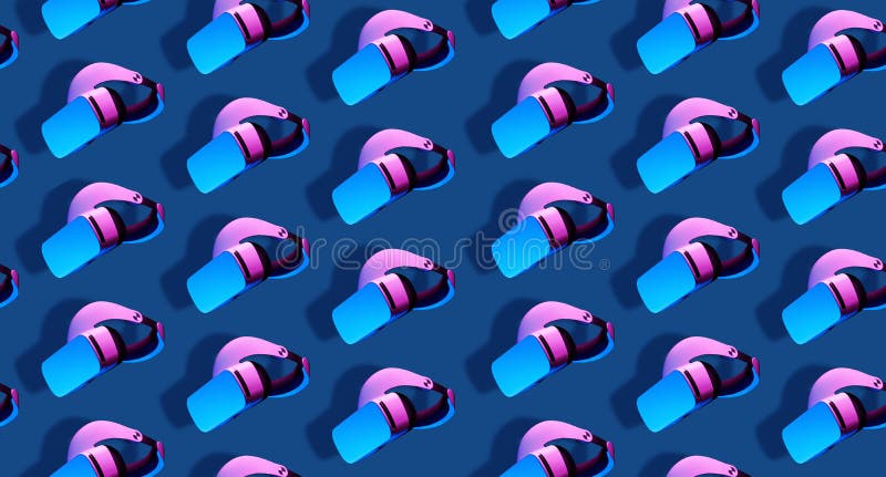 Seamless Pattern with Virtual Reality Headset. Stock Image - Image of ...