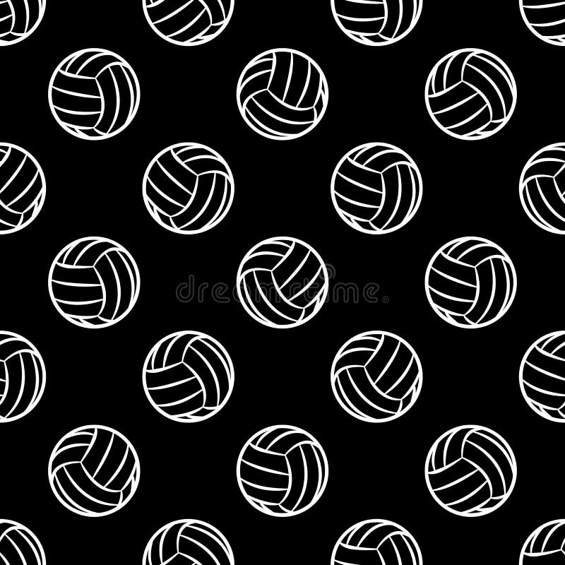 Seamless Pattern with Volleyball Ball Graphic. Stock Vector ...