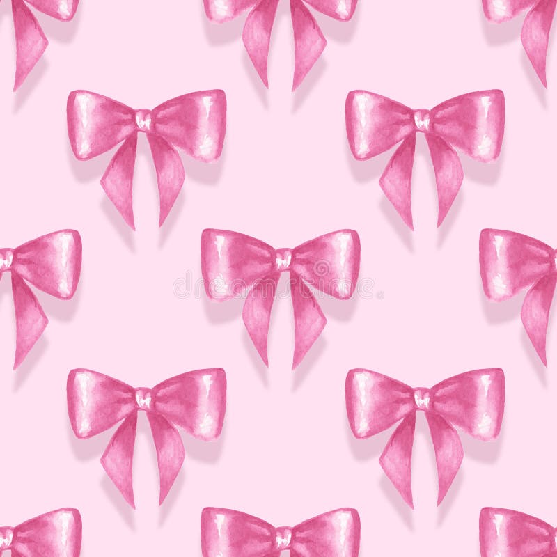 Seamless pattern with pink bows. Seamless bow stock images, royalty-free photos and pictures